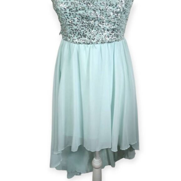 MINT SEQUIN BODICE STRAPLESS DRESS SZ.7 EUC. - Picture 3 of 5